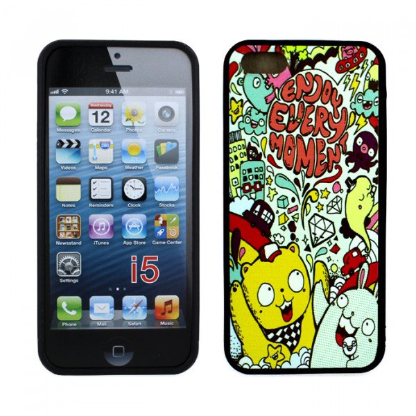 Wholesale Apple iPhone 5 5S Design Case (Enjoy Cartoon)